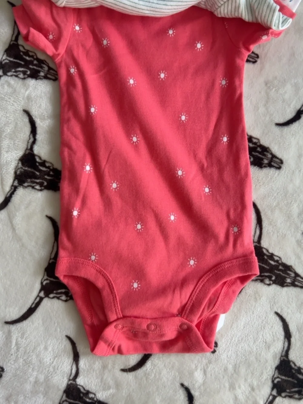 NWT Carter’s Baby Girl 3 Pack Bodysuits Strawberry 12M